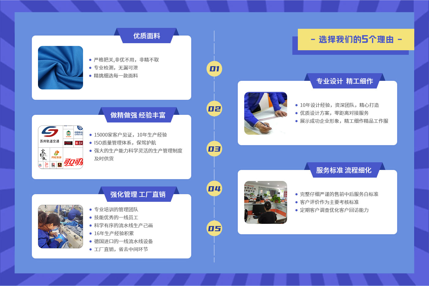 选择工衣厂家的5大理由